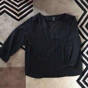 H&M black blouse top. Size 6
